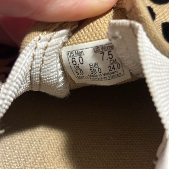 VANS Velvet Leopard Print Classic Slip-On Shoes Womens Size 7.5 - Picture 8 of 9